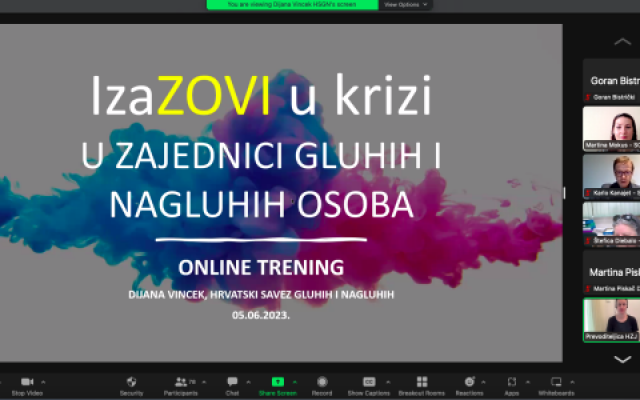 Trening o postupanju prema osobama s različitim vrstama invaliditeta u okviru projekta IzaZOVI u krizi